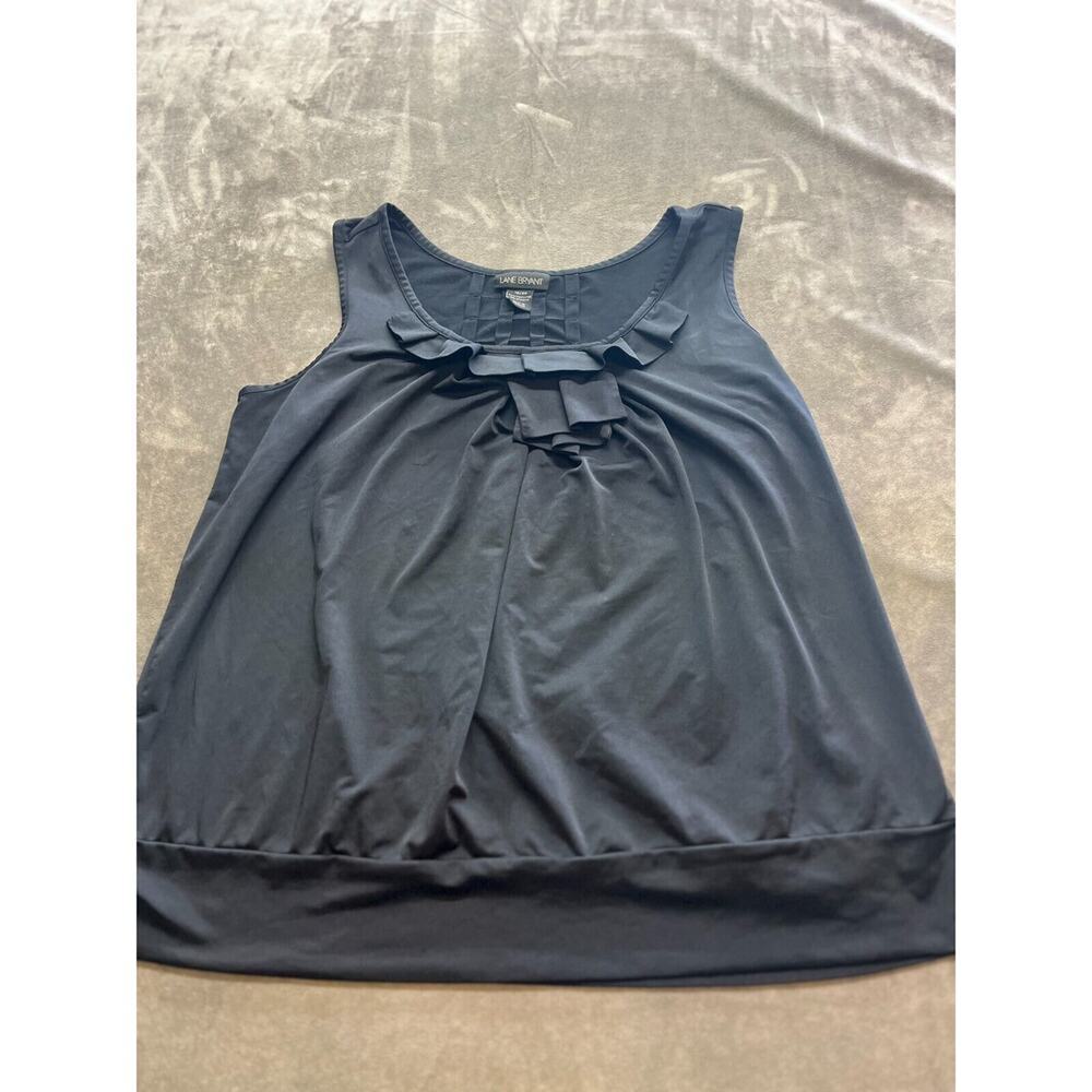 Lane Bryant Size 18/20 Sleeveless Black Ribbed‎ tank shirt. Blouse